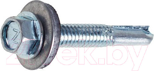 Саморез Starfix Кровельный 5.5х25 шайба с прокл. PT5 / SM-53745-4000 (4000шт, оцинкованный, увеличенное сверло) — фото 3