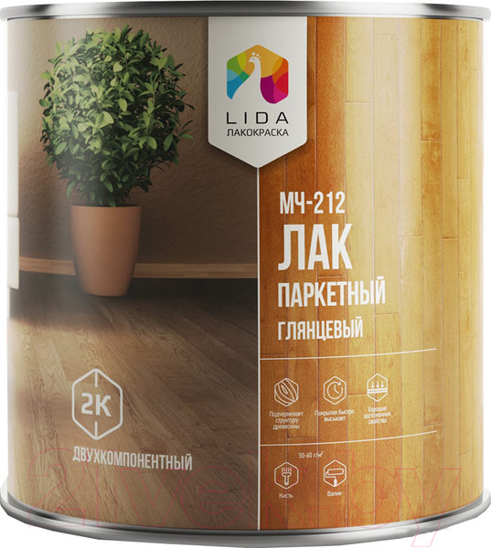 Изображение товара Лак Lida МЧ-212М + отвердитель кислотный (2.16кг+410г)