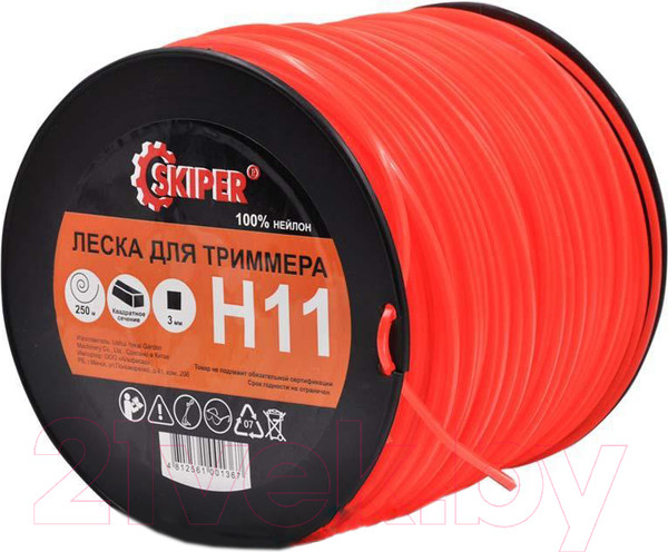 Изображение товара Леска для триммера Skiper H11 (оранжевый)