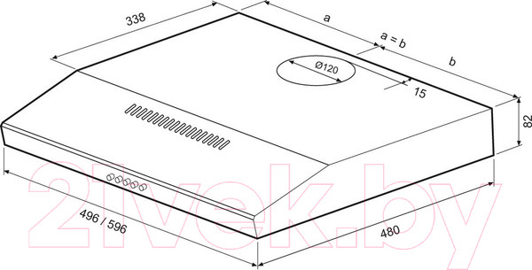 Изображение товара Вытяжка плоская Krona Ermina 500 Inox PB / KA-00001057