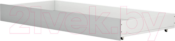 Изображение товара Односпальная кровать Polini Kids Mirum 1915 c ящиком (белый/серый)