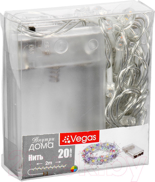 Изображение товара Светодиодная гирлянда VEGAS Нить 55104 (2м, многоцветный)