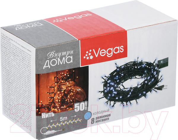 Изображение товара Светодиодная гирлянда VEGAS Нить 55060 (5м, белый)