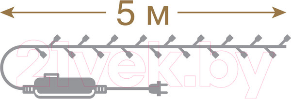 Изображение товара Светодиодная гирлянда VEGAS Нить 55060 (5м, белый)