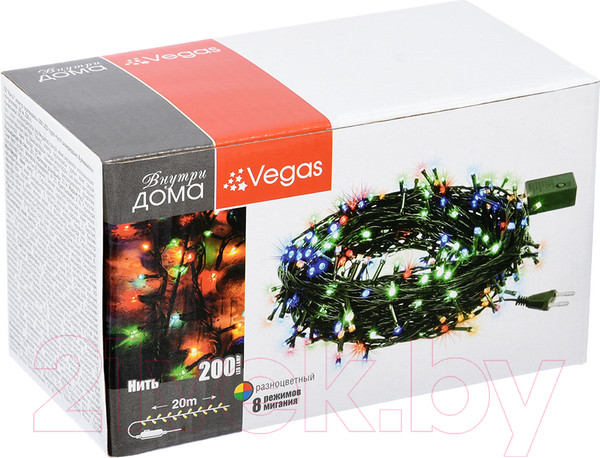 Изображение товара Светодиодная гирлянда VEGAS Нить 55067 (20м, многоцветный)
