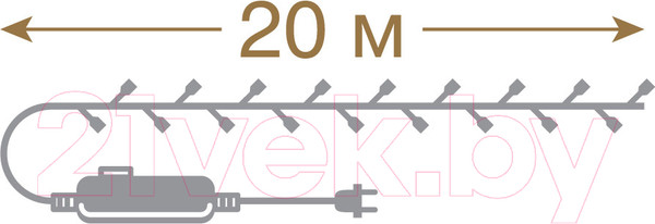 Изображение товара Светодиодная гирлянда VEGAS Нить 55067 (20м, многоцветный)