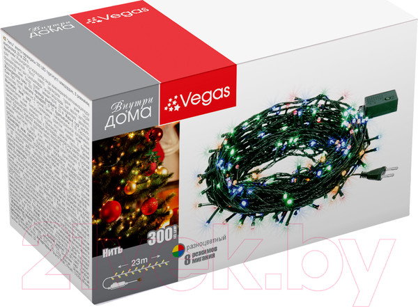 Изображение товара Светодиодная гирлянда VEGAS Нить 55070 (30м, многоцветный)