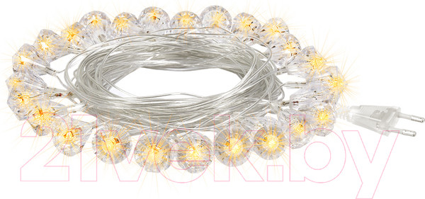 Изображение товара Светодиодная гирлянда VEGAS Бриллианты 55083 (5м, теплый белый)
