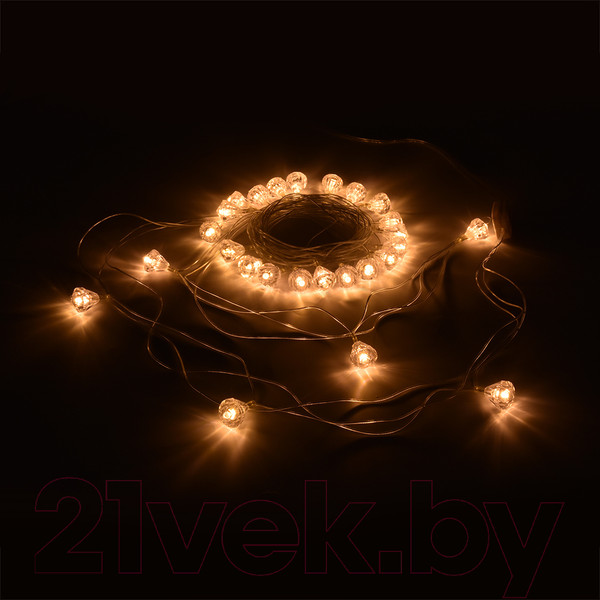 Изображение товара Светодиодная гирлянда VEGAS Бриллианты 55083 (5м, теплый белый)