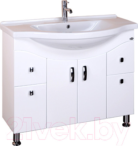 Изображение товара Тумба с умывальником Onika Эльбрус 100.13 110008 + Эльбрус 100 1WH110255