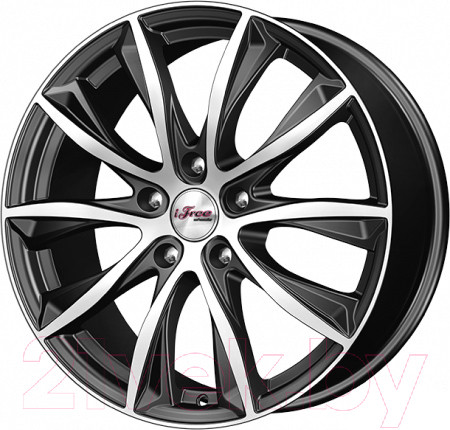 Изображение товара Литой диск iFree Kazantip (KC684) 18x7.5" 5x105мм DIA 56.6мм ET 38мм Black Jack