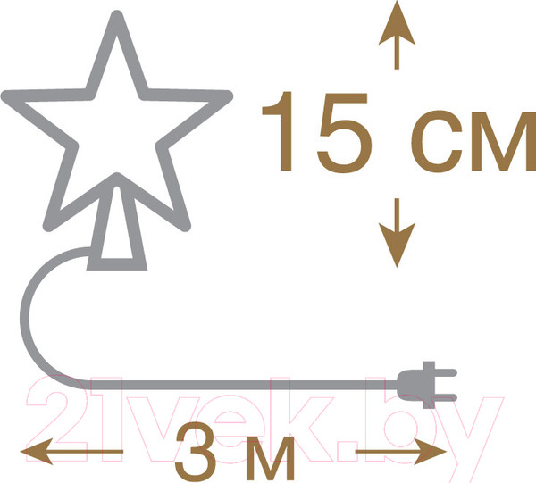 Изображение товара Верхушка для елки VEGAS Звезда 55097