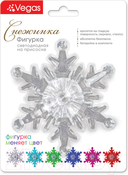 Изображение товара Светодиодная фигура 2D VEGAS Снежинка 55055