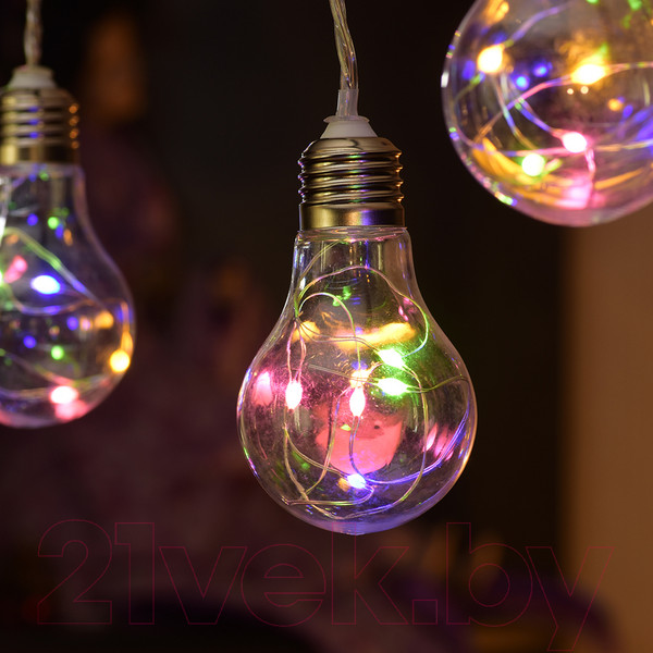 Изображение товара Светодиодная гирлянда VEGAS Ретро лампы 55133 (1.8м, многоцветный)