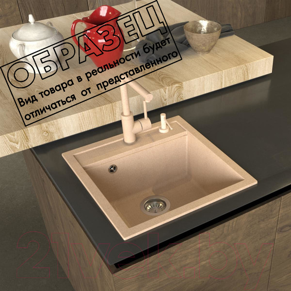 Изображение товара Мойка кухонная Aquasanita SQT100W (бежевый)