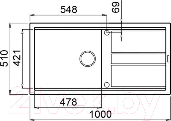 Изображение товара Мойка кухонная Elleci Best 480 Bianco Antico G62 / LGB48062