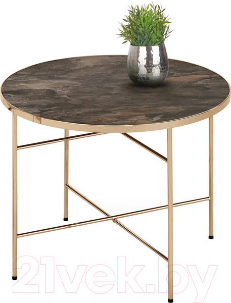 Изображение товара Журнальный столик Halmar Isabelle (темный мрамор/шампань)