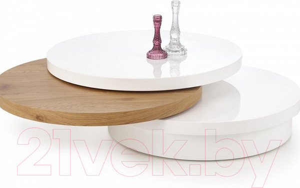 Изображение товара Журнальный столик Halmar Michelle / V-CH-MICHELLE-LAW-DAB_ZLOTY (белый/дуб золотой)