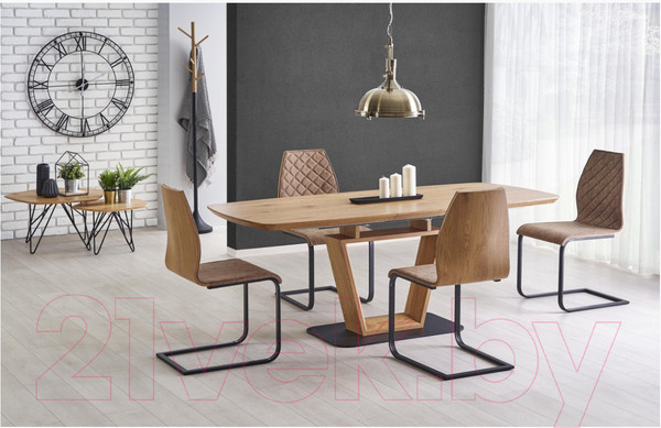 Изображение товара Обеденный стол Halmar Blacky / V-Ch-Blacky-S (золотой дуб)