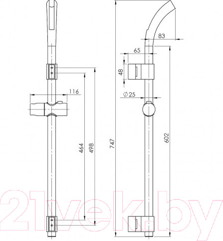 Изображение товара Душевой гарнитур Rubineta Amadeo / 624027