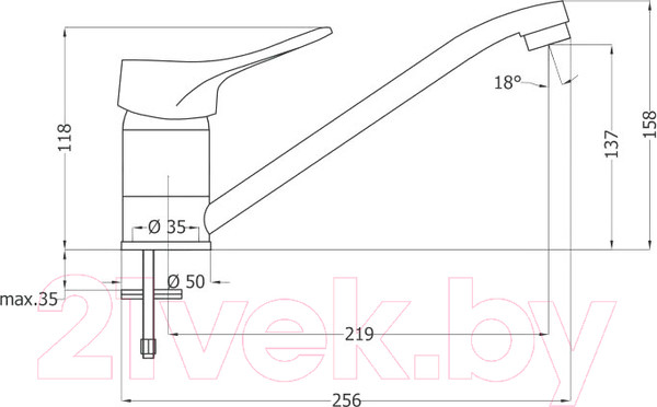 Изображение товара Смеситель Deante Vero Bow 060M