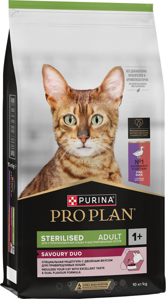 Изображение товара Сухой корм для кошек Pro Plan Sterilised утка и печень (10кг)