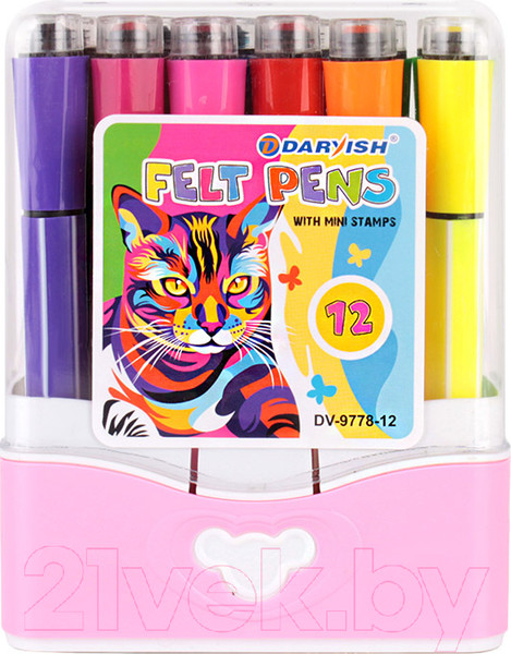 Изображение товара Фломастеры Darvish Штампы / DV-9778-12 (12шт)
