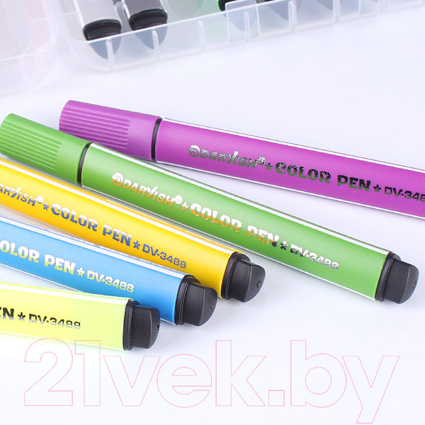 Изображение товара Фломастеры Darvish Треугольные / DV-3488-24 (24шт)