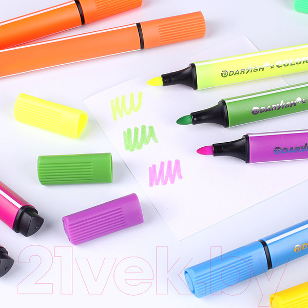 Изображение товара Фломастеры Darvish Треугольные / DV-3488-24 (24шт)