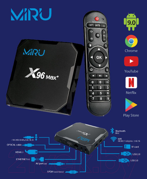 Изображение товара Смарт-приставка Miru X96 Max Plus 4ГБ/32ГБ