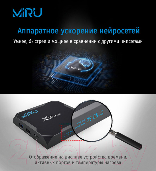 Изображение товара Смарт-приставка Miru X96 Max Plus 4ГБ/32ГБ