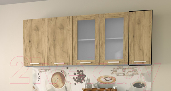 Изображение товара Шкаф навесной для кухни Интерлиния Компо ВШ30-720-1дв (дуб золотой)