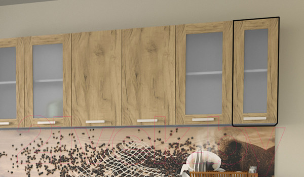 Изображение товара Шкаф навесной для кухни Интерлиния Компо ВШ30ст-720-1дв (дуб золотой)