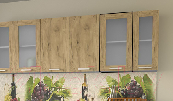 Изображение товара Шкаф навесной для кухни Интерлиния Компо ВШ40ст-720-1дв (дуб золотой)