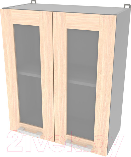 Изображение товара Шкаф навесной для кухни Интерлиния Компо ВШ60ст-720-2дв (дуб молочный)