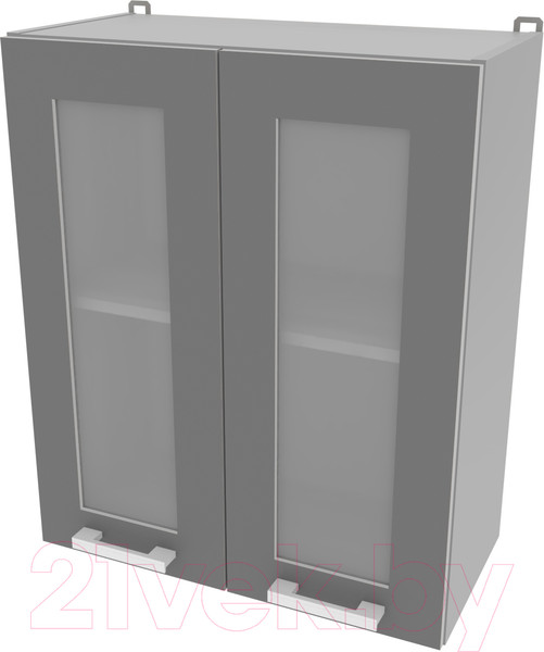 Изображение товара Шкаф навесной для кухни Интерлиния Компо ВШ60ст-720-2дв (серебристый)