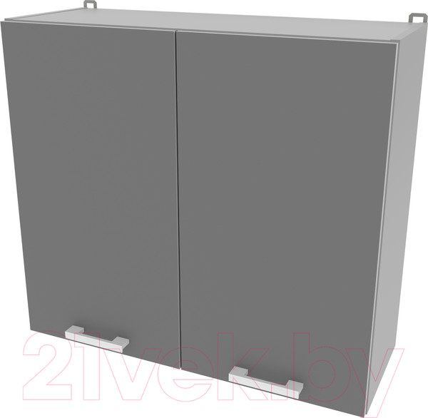 Изображение товара Шкаф навесной для кухни Интерлиния Компо ВШ80-720-2дв (серебристый)