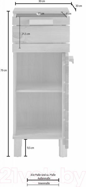 Изображение товара Тумба для ванной Dipriz Джосси Д.7155-5.01 (белый воск)