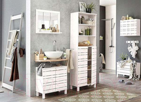 Изображение товара Тумба для ванной Dipriz Джосси Д.7155-5.01 (белый воск)