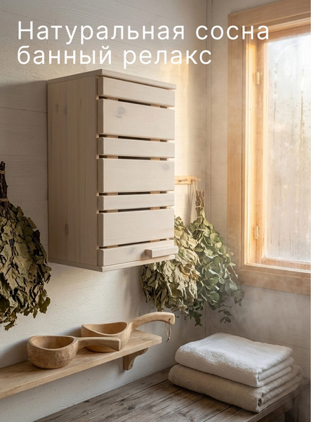 Изображение товара Шкаф для ванной Dipriz Джосси Д.7155-8.01 (белый воск)