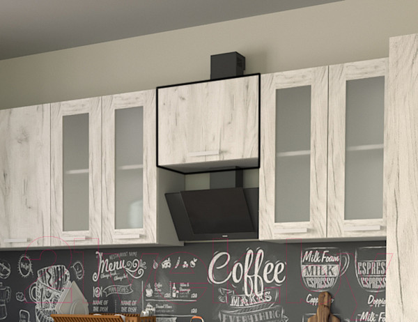 Изображение товара Шкаф под вытяжку Интерлиния Компо ВШГ 50-360 (дуб белый)