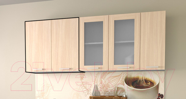 Изображение товара Шкаф навесной для кухни Интерлиния Компо ВШС80-720-2дв (дуб молочный)
