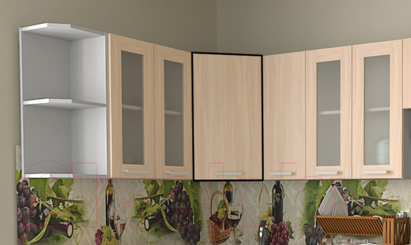 Изображение товара Шкаф навесной для кухни Интерлиния Компо ВШУ-720 (дуб молочный)