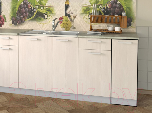 Изображение товара Шкаф-стол кухонный Интерлиния Компо НШ30р-1дв (вудлайн кремовый)