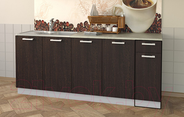 Изображение товара Шкаф-стол кухонный Интерлиния Компо НШ30рш1 (дуб венге)