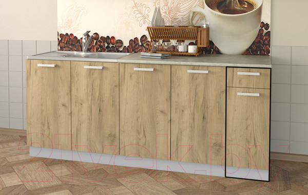 Изображение товара Шкаф-стол кухонный Интерлиния Компо НШ30рш1 (дуб золотой)