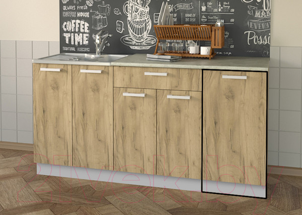 Изображение товара Шкаф-стол кухонный Интерлиния Компо НШ40р-1дв (дуб золотой)