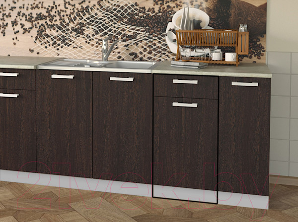 Изображение товара Шкаф-стол кухонный Интерлиния Компо НШ40рш1 (дуб венге)