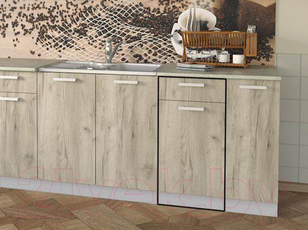 Изображение товара Шкаф-стол кухонный Интерлиния Компо НШ40рш1 (дуб серый)