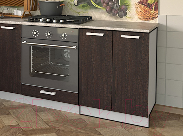 Изображение товара Шкаф-стол кухонный Интерлиния Компо НШ60р-2дв (дуб венге)